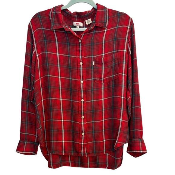 Levi's Tops - Levi’s Size XL Extra Large Soft Red Plaid Button Down Shirt